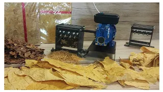 Tobacco leaf cutting machine electric / Coupeuse de feuilles de tabac/ Tabakblattschneidemaschine