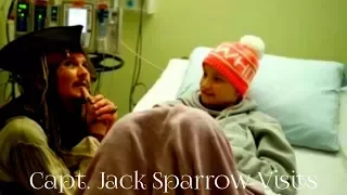 Johnny Depp visits children at children's hospital as Jack Sparrow