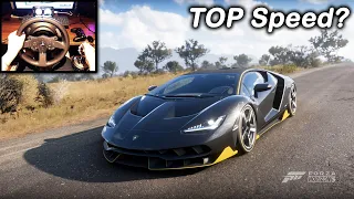 Forza Horizon 5 Lamborghini Centenario LP TOP Speed & Gameplay | Wheel Cam