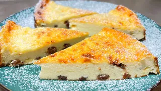 Творожная запеканка в духовке с манкой и изюмом 🍰 Невероятно воздушный, вкусный и лёгкий рецепт