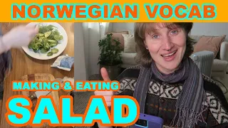 Learn Norwegian vocab with me: Mozerella salad