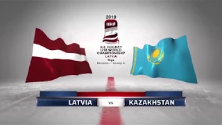 LATVIA - KAZAKHSTAN 2-1 Highlights /2018 IIHF World Ice hockey championship U18 Division I /