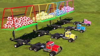 KING OF THE FARMERS! HAY BALING WITH TRUCKS AND LOADER TRAILERS!! MULTI-WHEELED VEHICLES! FS19