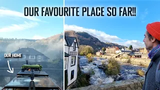 Visiting Wales In Our NARROWBOAT HOME | Exploring Llangollen, Waterfalls and Castle Ruins! | EP29