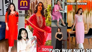 Meesho 🥰 Stylish Kurta Pant Dupatta Set Haul 💗 Embroidered 🥰 Sequence Party Wear Kurta Set