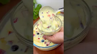 #ytshorts Ramadan special custard pudding | Easy dessert | कस्टर्ड | fruit custard