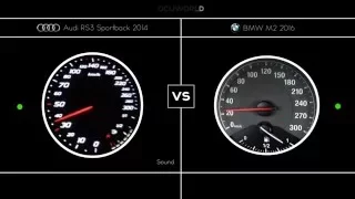 BMW M2 2016 VS Audi RS3 2014 / 0-210 KMH