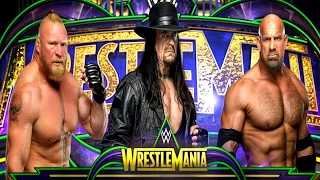 FULL MATCH — Brock Lesnar vs. The Undertaker vs. Goldberg — Triple Threat Match: WWE WrestleMania