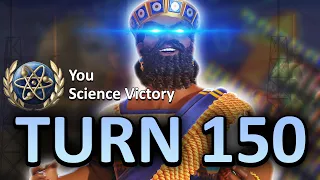 I Won An INSANE Science Victory In 150 Turns As Babylon On DEITY - Civ 6 Babylon