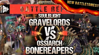 **NEW BATTLETOMES** Soulblight Gravelords vs Ossiarch Bonereapers | Age of Sigmar Battle Report