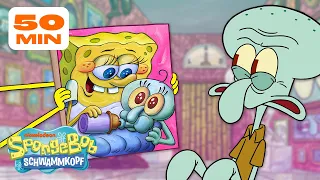 SpongeBob | Die besten Momente in Thaddäus' Haus | 50 Minuten-Compilation | Spongebob Schwammkopf