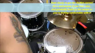 Nirvana / Dave Grohl - Aneurysm drum fill tutorial