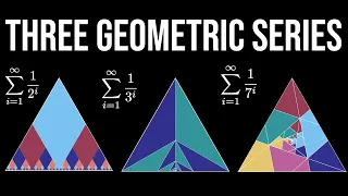 Three Geometric Series in an Equilateral Triangle (visual proof without words)