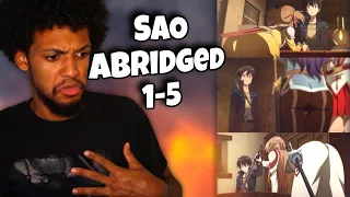 SAO Abridged Parody Episode 1-5 Reaction