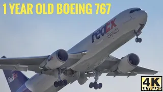 2 Month Old Boeing 767 FedEx N178FE Beautiful  airplane taking off