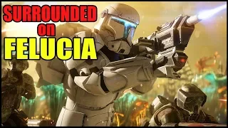 CLONE COMMANDOS Surrounded on FELUCIA! - Star Wars Battlefront 2 Co-Op w/SorensiCSteeL