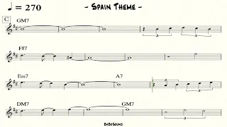 Spain Backing Track For Bass / Theme & Solo Change (x10 Chorus)