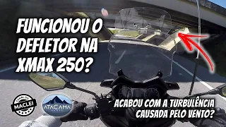 TESTANDO DEFLETORES DA ATACAMA PARTS NA XMAX 250!
