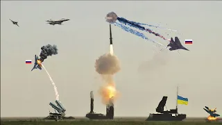 5 minutes ago! Ukraine's Long Range Anti Air Missile Shoots Down 45 of Russia's Newest Fighter Jets