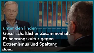 unter den linden: Gesellschaftlicher Zusammenhalt – Erinnerungskultur gegen Extremismus und Spaltung