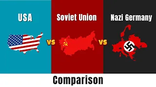 United States vs Soviet Union vs Nazi Germany | USA vs USSR vs Nazi Germany | Comparison 2023