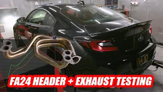 Do Exhaust and Headers work on FA24 BRZ / GR86 - Dyno Test - Motive Garage