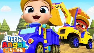 Construction Workers Song | Fun Sing Along Songs by Little Angel Playtime