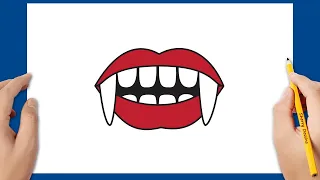 Halloween Dessin: Comment dessiner la bouche d'un vampire