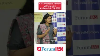 IAS Topper K.N.Chandana Jahnavi | IAS Rank 50 | UPSC Topper 2023 #shorts