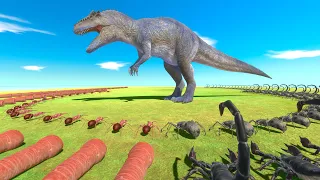 Dinosaurs Or Aquatics, Which Team Will Destroy Giant Insects Faster - Animal Revolt Battle Simulator