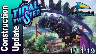 Tidal Twister Construction Update 1/11/19 | New Coaster at SeaWorld San Diego!