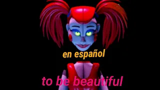 to be beautiful cover en español fnaf