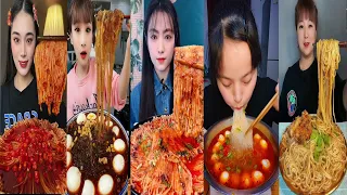 ASMR SPICY FOOD EATING CHALLENGE, 불닭볶음면 당면 삶은 계란 먹방, 辛ラーメン ASMR, гоймон Мукбанг, EATING SOUND, AWEE