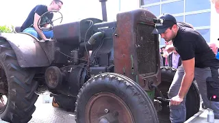 Deutz Oldtimer - Kaltstart mit Zündfix 6. Traktoren & Oldtimertreffen Osann Monzel 01.05.2024