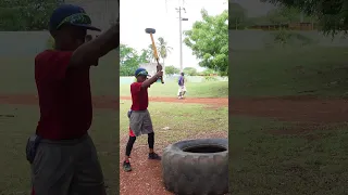 I tried Dominican baseball training!! 👀🦾🇩🇴 #shorts