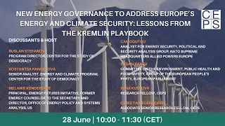 New Energy Governance to Address E.U. Energy and Climate Security: Lessons from the Kremlin Playbook