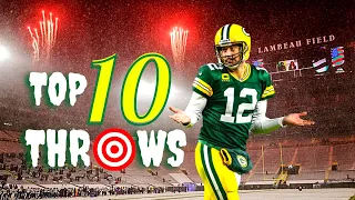 Aaron Rodgers Top 10 Throws || 4x MVP Best Career Throws 😱