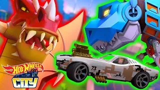 Giant Animals on the Loose in Hot Wheels City! Massiver Marathon! 🐲🦍🦈🦂