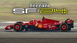 First Laps for the NEW Ferrari SF-24 with Charles Leclerc & Carlos Sainz