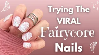 Trying The VIRAL Fairycore Nails / No Gels / Perfect for Beginners