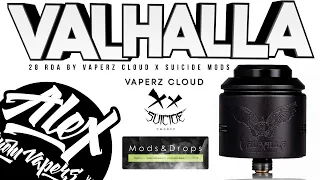 Valhalla RDA 28mm by VAPERZ CLOUD X SUICIDE MODS from Mods & Drops l Alex VapersMD review 🚭🔞