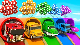 Bingo Song + Wheels On the Bus - learn colors with a soccer ball - Baby Nursery Rhymes & Kids Songs