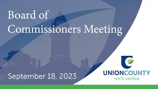 Board of County Commissioners | Regular Meeting | September 18, 2023