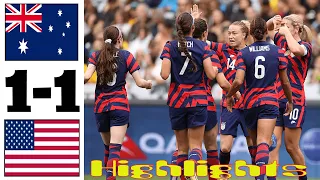 Australia  vs United States 1-1 (Women's International Friendly) Highlights All Goals 30.11.2021