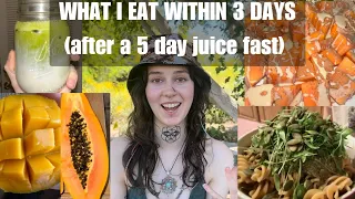 WHAT I EAT IN 3 DAYS after a 5 day juice fast (GF, ALKALINE & PLANT BASED)