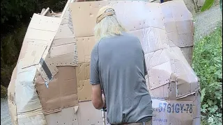 Large 8ft cardboard rock. Fast and cheap