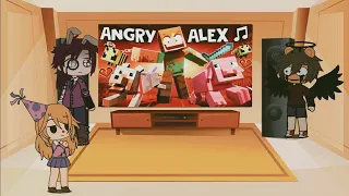 Afton Family Reacts To Angry Alex By Zamination || Gacha club ||