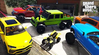 GTA 5 - Stealing Luxury Offroad Cars with Franklin! (Real Life Offroad Cars)