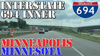 I-694 Inner - Minneapolis Beltway - Minneapolis - Minnesota - 4K Highway Drive