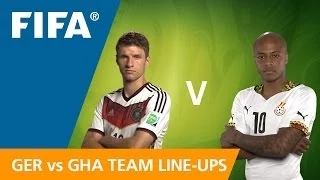 Germany v. Ghana - Teams Announcement